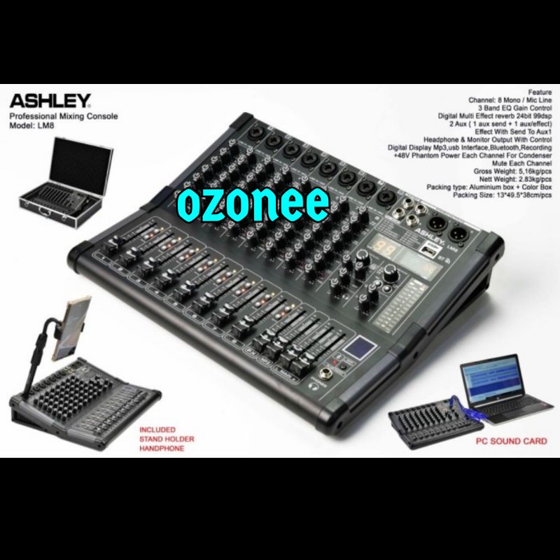 MIXER ASHLEY LM8 ORIGINAL LM 8 NEW MODEL FREE KOPER LM8