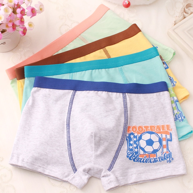 3Pcs Celana  Boxer Katun  Lembut Nyaman Motif Kartun untuk 