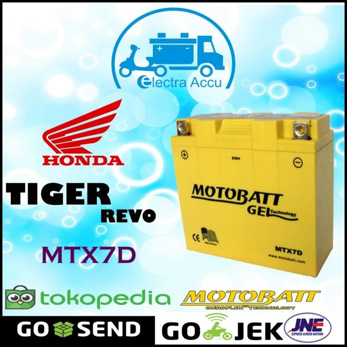 Aki Motor Honda Tiger Revo Motobatt Mtx7D Aki Kering