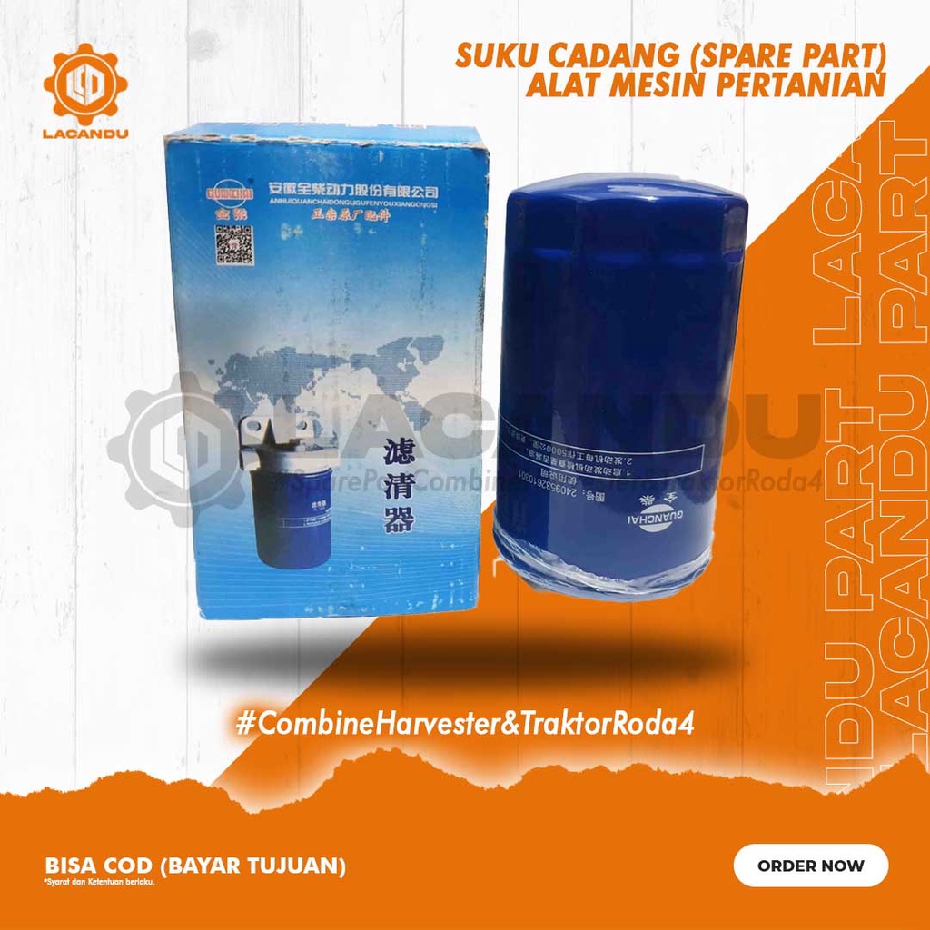 FILTER OLI MESIN GREENSTAR / INARI / JAVATECH JX0813A / FUEL FILTER GREENSTAR untuk COMBINE HARVESTE