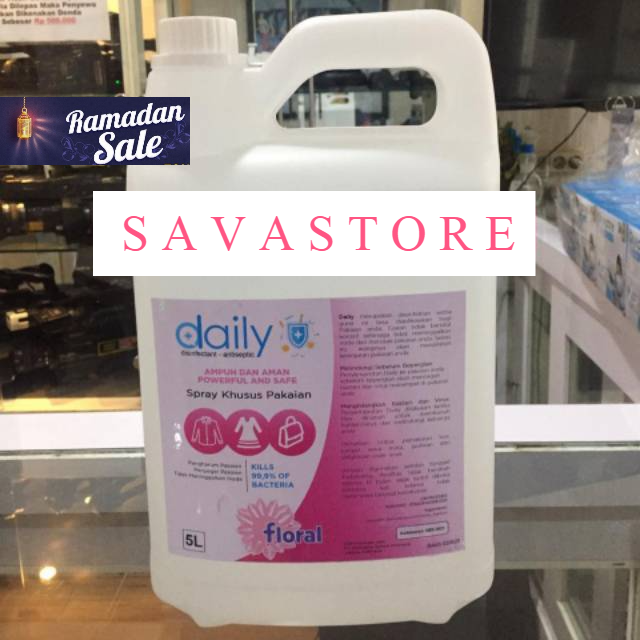 DESINFEKTAN DAILY DISINFEKTAN CAIR ANTISEPTIC BACTERIAL 5 LITER KHUSUS UNTUK PAKAIAN