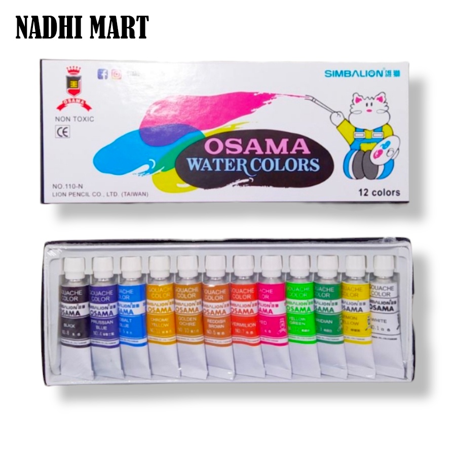 

OSAMA CAT AIR CAT AIR ANAK WATER COLOUR CAT 12 WARNA CAT OSAMA