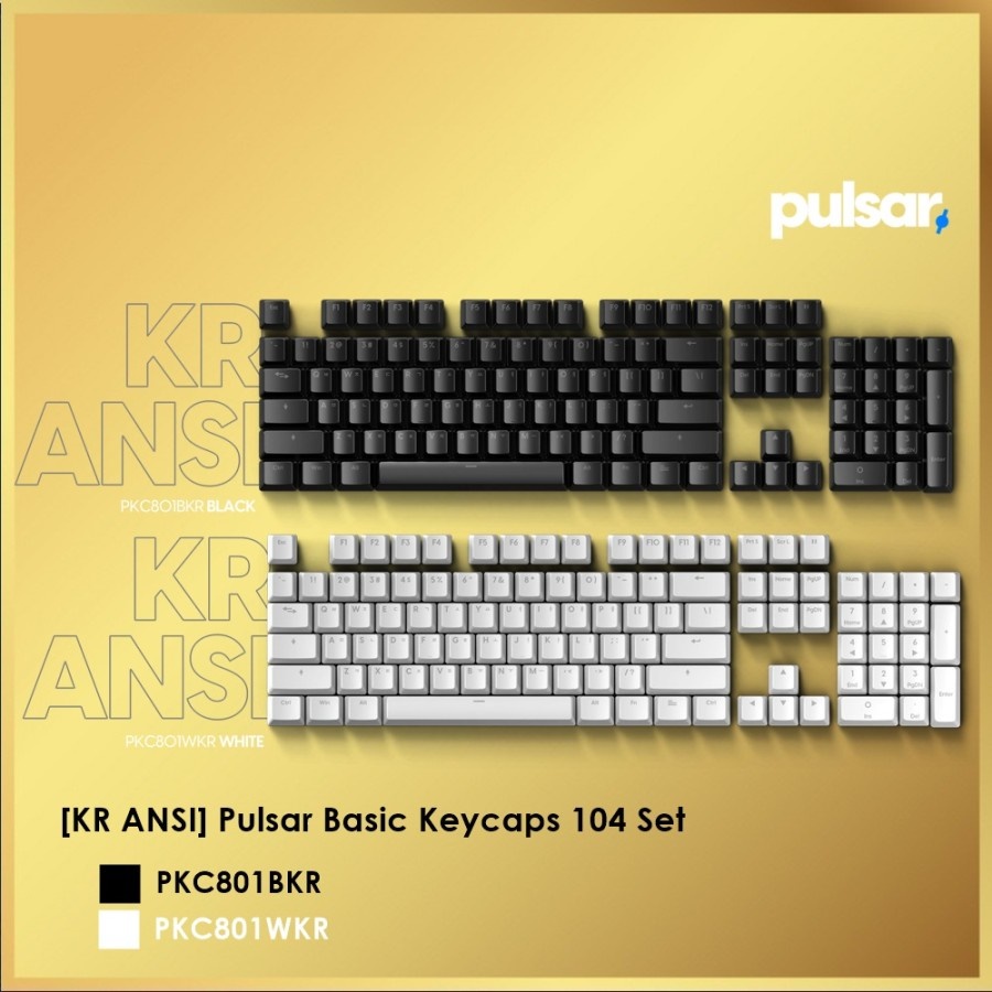 Pulsar Basic KR ANSI Keycaps - ABS Doubleshot Gaming Keyboard