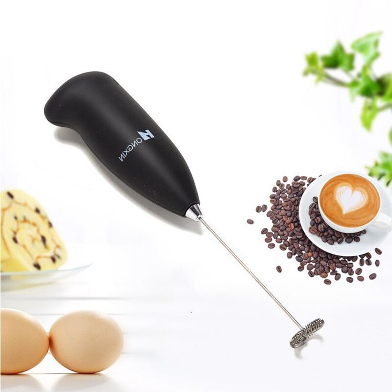 Milk Frother Pembuih Susu Hand Mixer Latte Esppresso Cappucino Maker / Pengocok Telur Hongxin mixer mini Pengocok telur cream kopi black