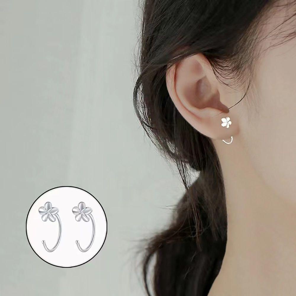 Mxbeauty Anting Tusuk Gantung Bentuk Hati / Bunga / Kupu-Kupu Bahan Alloy Untuk Wanita