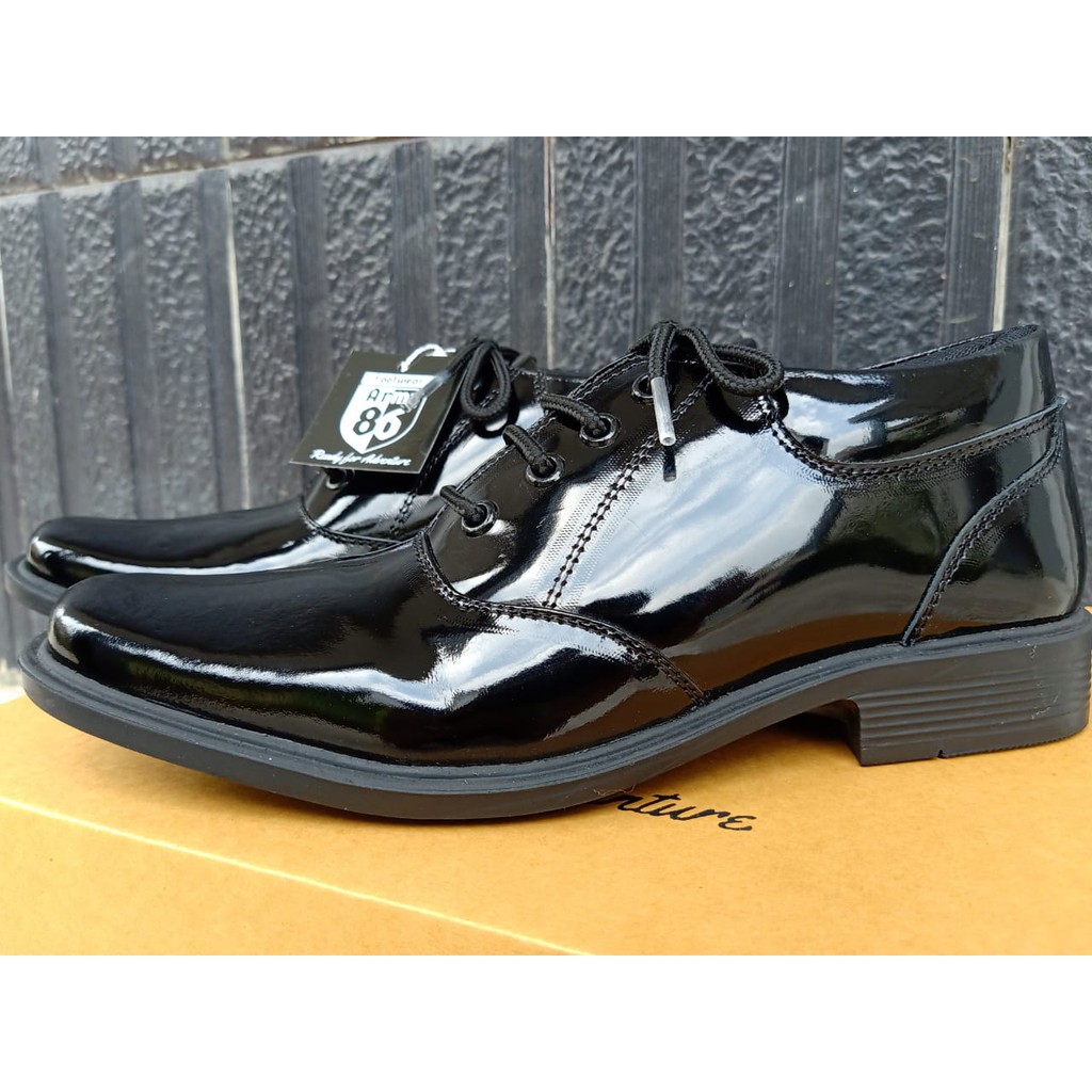 PDH Alfa Pantofel Kulit Sapi Asli Army 86 Original