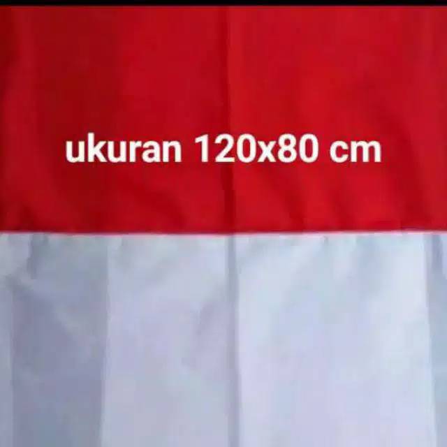 SALE Bendera Merah  Putih SATEN / PELES SUPER 80 x 120 cm