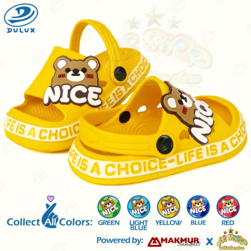 SANDAL BAIM ANAK UNISEX BERUANG NICE 1-3THN DULUX 383E