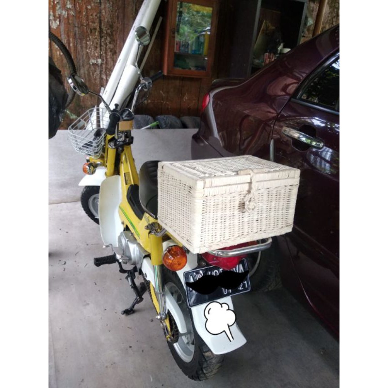 Keranjang Sepeda Rotan Kunci /Keranjang Buah /Keranjang Motor /Keranjang C70 /Vespa