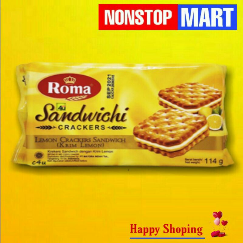 

ROMA SANDWICHI Biskuit crackers lemon 120gr