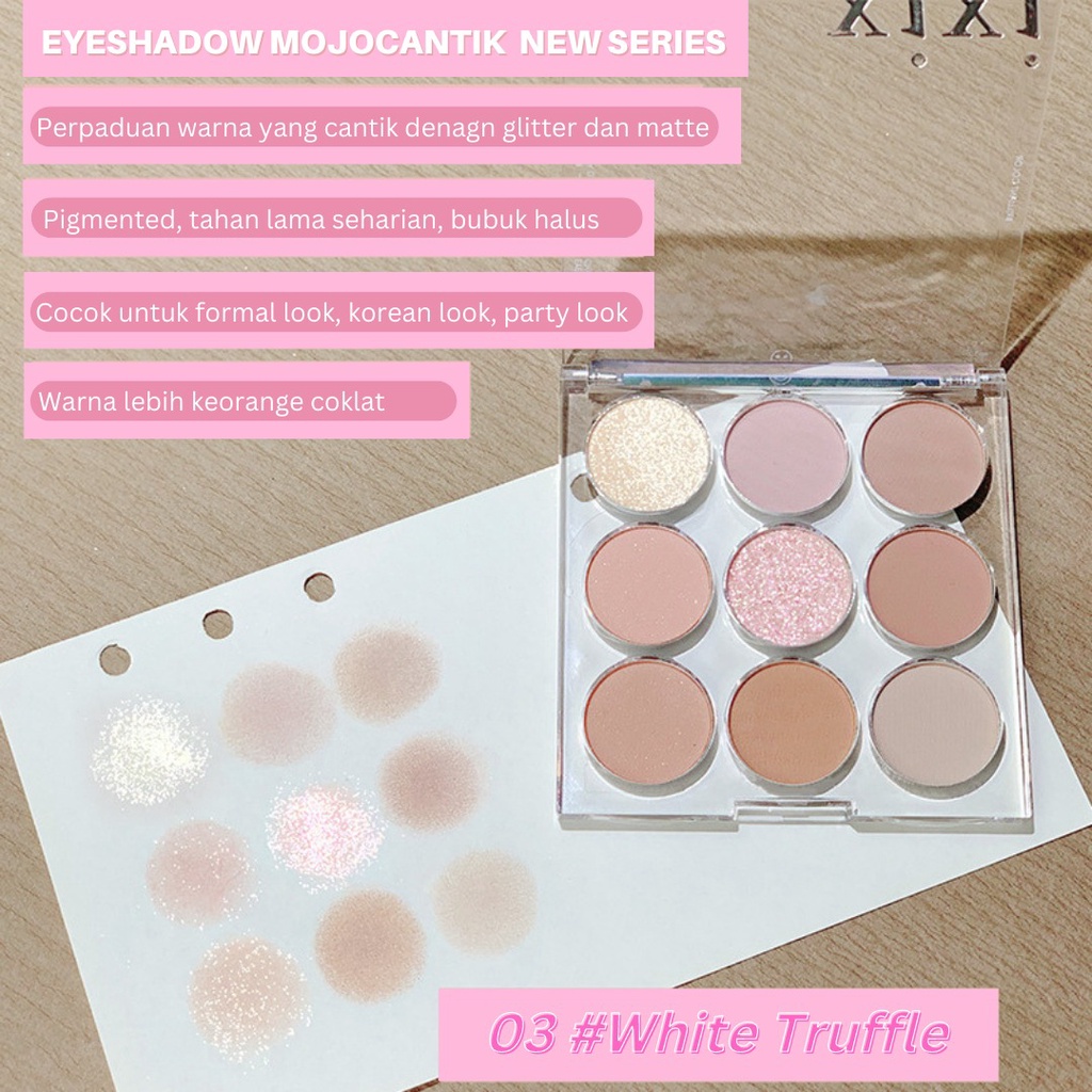 Eyeshadow Mojocantik Korean Look 9 Shades round Eyeshadow Palette Giltter High Pigmented Easy To Blend Free Kutek Music