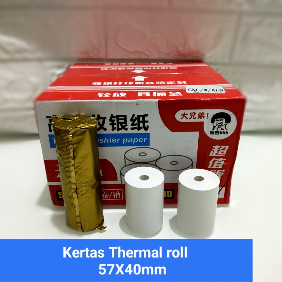 Kertas Thermal Printer Bluetooth 58x40 Kertas Struk Thermal 58 X 40 / 57x40 / 57,5 x 40 /58x40 mm