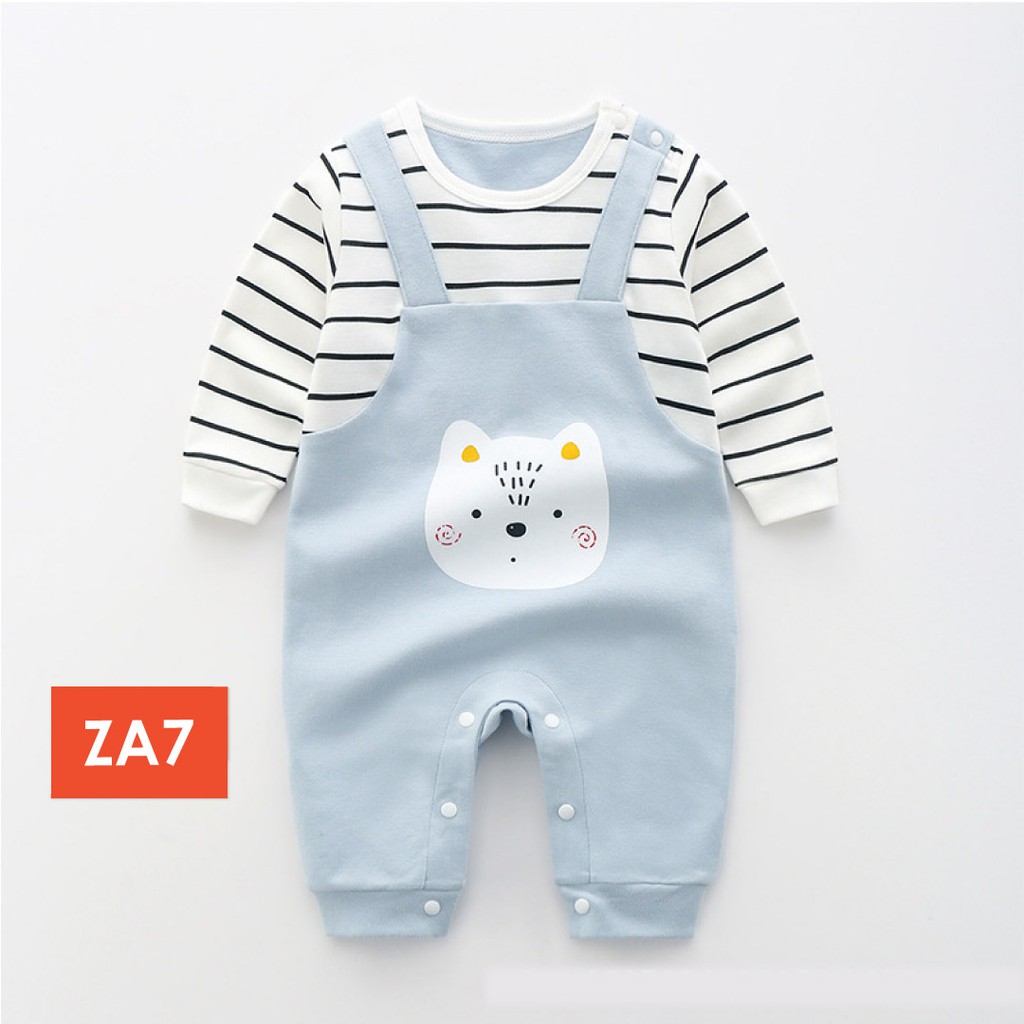 LAPAGO - Jumper Bayi Jumpsuit Baby Panjang Motif Kartun Animal 2021 usia 1 Bulan - 2 Tahun Type ZA