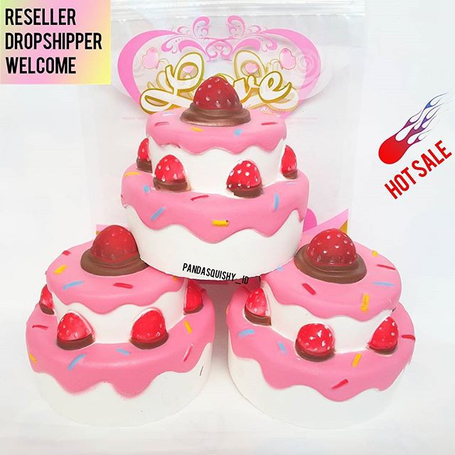 Squishy Birthday Cake Squishy Kue Ulang Tahun Stroberi Kado Unik