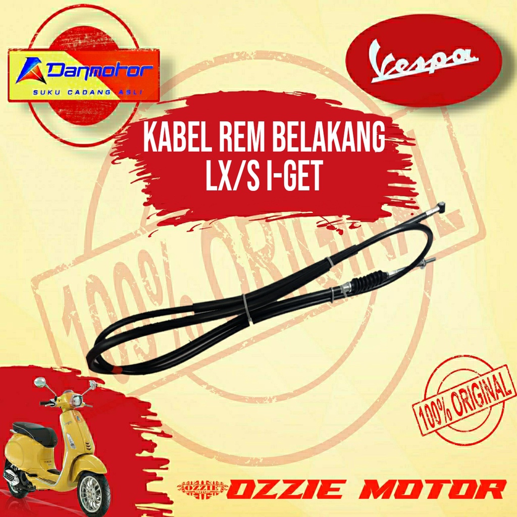 DANMOTOR KABEL REM BELAKANG ORIGINAL VESPA MATIC LX/S I GET