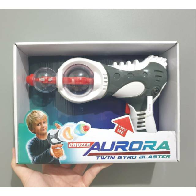 Toys Kingdom Cruzer Aurora Twin Gyro Blaster Gun Light Sound / Tembakan Pistol Aurora Luar Angkasa