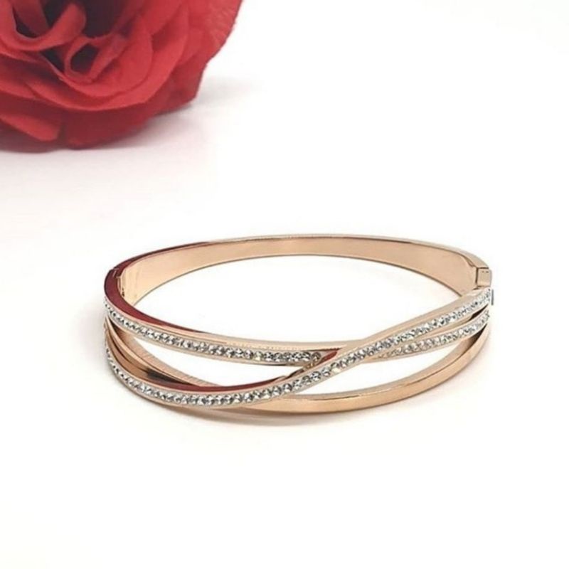 Gelang Titanium Stainless steel anti karat anti alergi Bracelet Stainless Steel T05