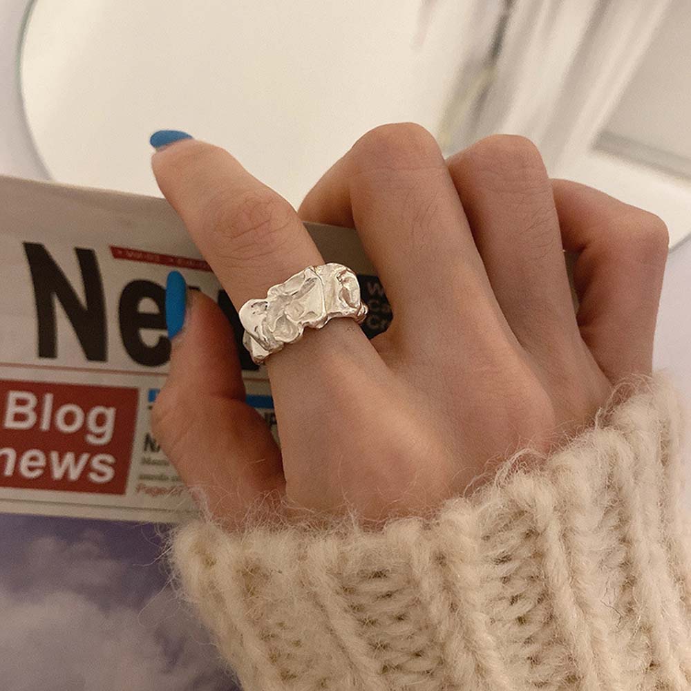 Cincin Kepribadian Model Terbuka Dapat Disesuaikan Bahan Logam Warna-Warni Gaya Eropa Amerika Untuk Wanita