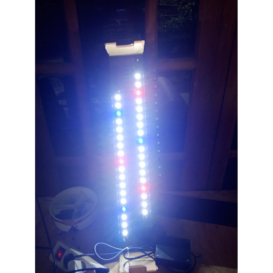 restok Lampu led aquarium hpl aquarium laut 30-50cm 36watt 1 saklar arwana the best
