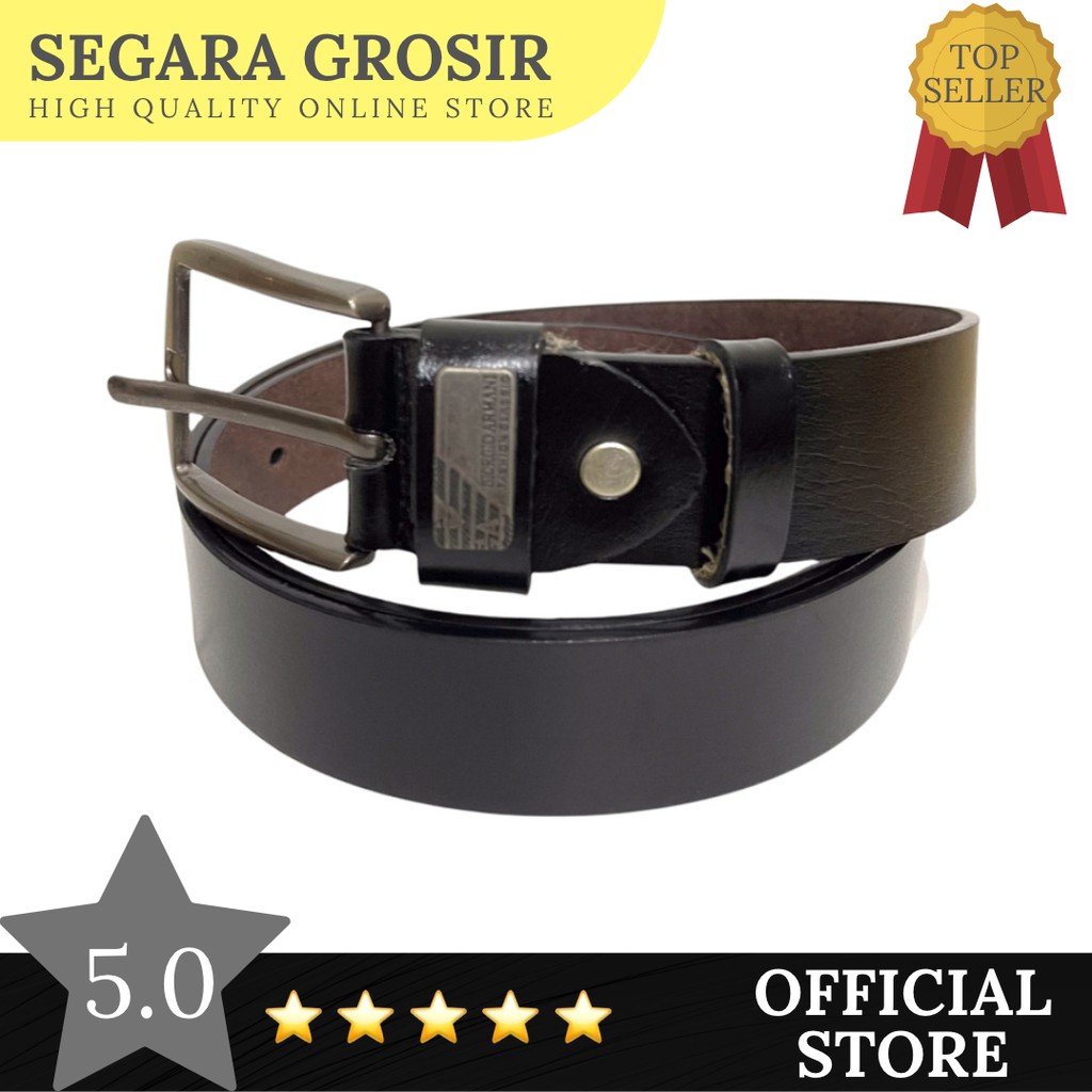 IKAT PINGGANG PRIA KULIT PREMIUM LEATHER MODEL TUSUK JARUM GESPER MEN BELT KANTOR KEMEJA FORMAL