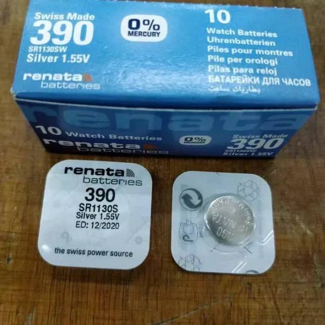 RENATA 390 SR1130SW BATERAI BATRE BATREI BATTERY JAM TANGAN SWATCH