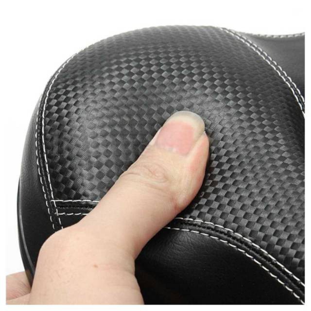 UpperX Jok Sadel Sepeda Bike Saddle Wide Seat Soft Pad Cushion UX01 Black Grab Medan