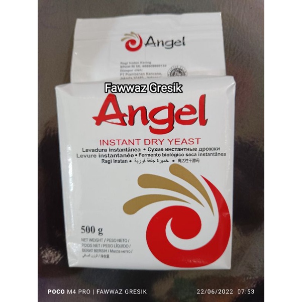 ANGEL White Ragi Instant 500 gram GROSIR / yeast Ragi kering 500gr