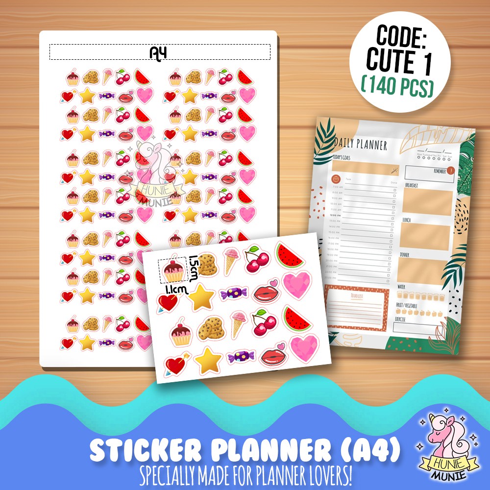 

Sticker Deco Planner - Cute Stuff #1 (140 PCS) Stiker