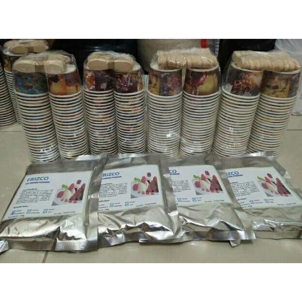 

paket 4 bubuk +4 cup ice cream/paket ice cream