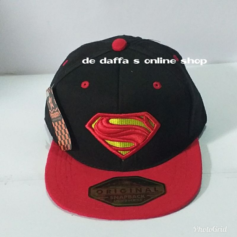 Topi snapback anak bordir  superhero / topi hip hop anak