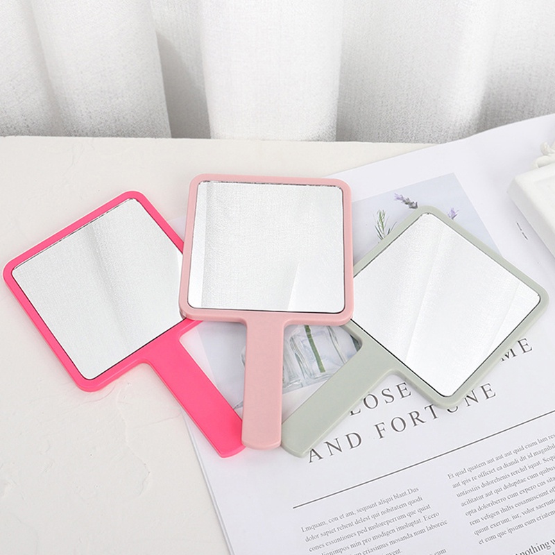 %Home &amp; living%%Handle Mirror Square Makeup Mirror Handheld Vanity Mirror Hand Mirror Makeup