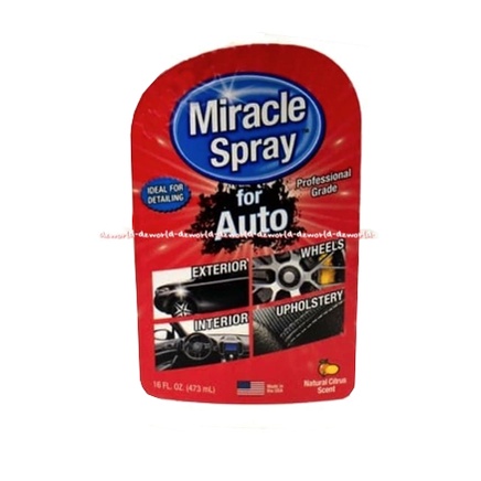 Miracle Spray For Auto 473ml Cairan Pembersih Serbaguna Interior Extrerior Mobil Motor Membersihkan Noda Oli Gemuk Lem Glue Oils Miraclespray Mirakel Sprey