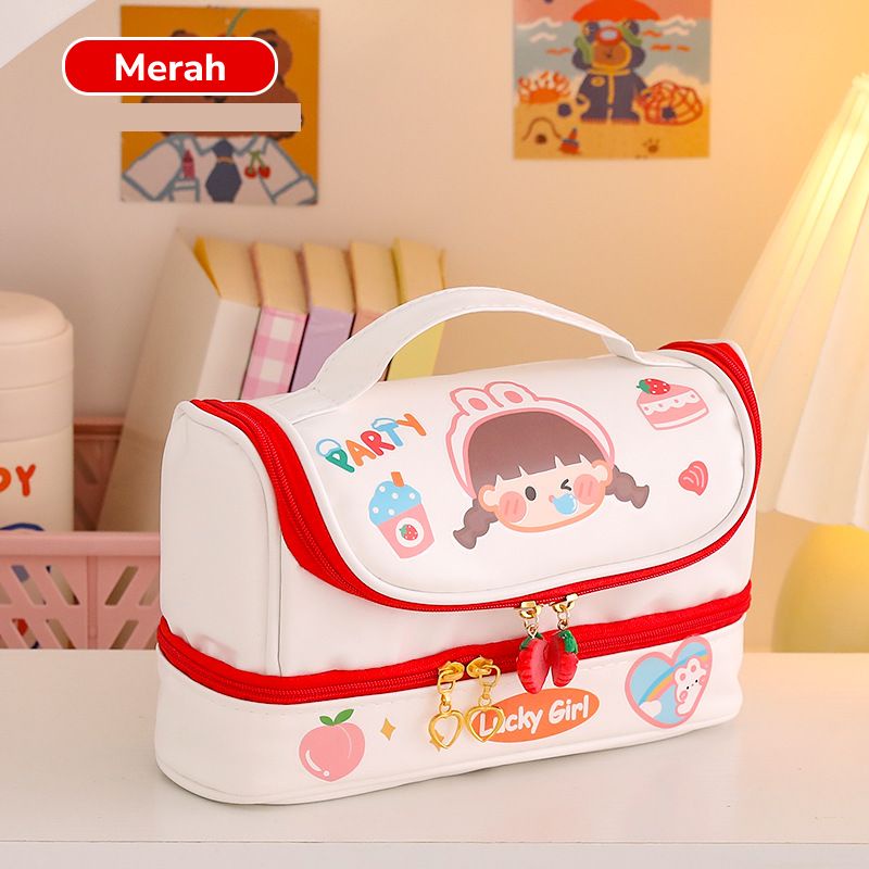 

Tempat Pensil Anak Perempuan Lucu Import SD SMP SMA Pouch