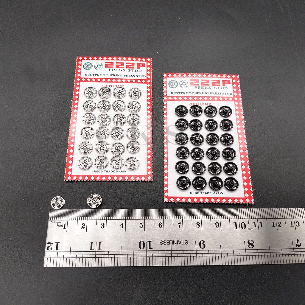 Kancing jepret / kancing 222 tersedia 2 warna (8mm)