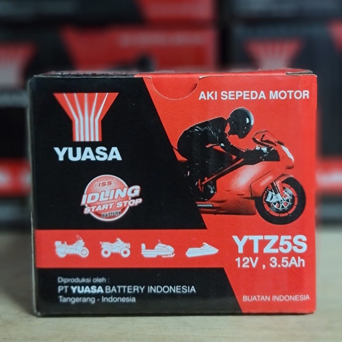 Aki motor Vario 110, Mio Soul GT, Beat, Vixion YUASA YTZ5S Aki Kering ORIGINAL Original