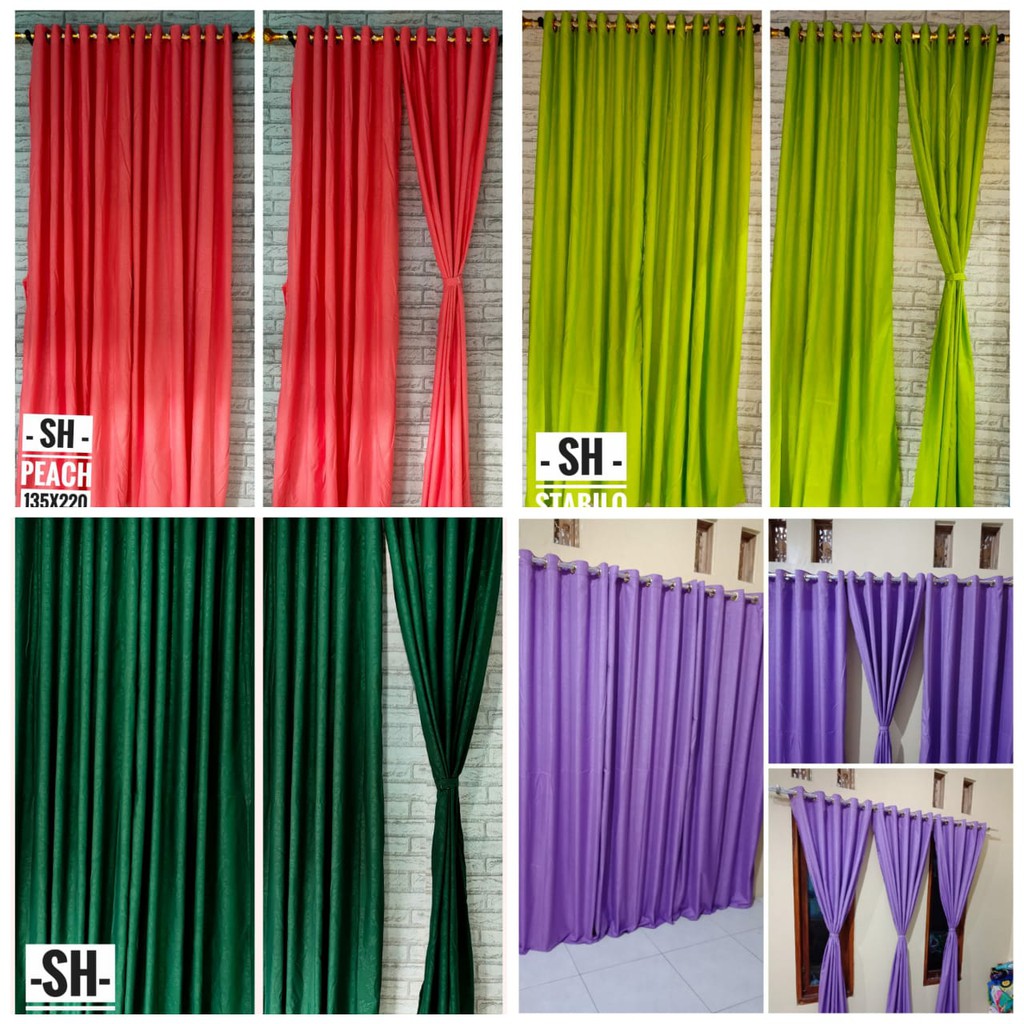 Gorden Homemade Aesthetic Polos Embos Pink Peach Hijau Stabilo Botol Ungu Purple Lilac 135x220