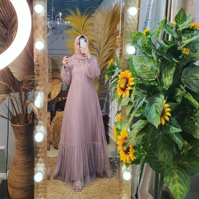 Gamis Ozias Sahara premium / Gamis simple remaja / Gamis formal kondangan