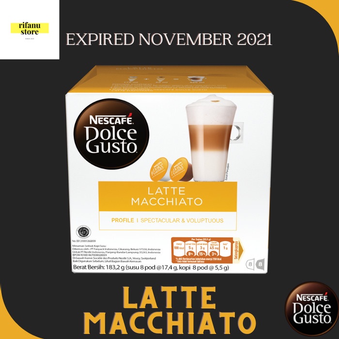 

Kopi - Nescafe Dolce Gusto Capsule Latte Macchiato Ndg 1 Box Original - Exp 9 Nov 2021