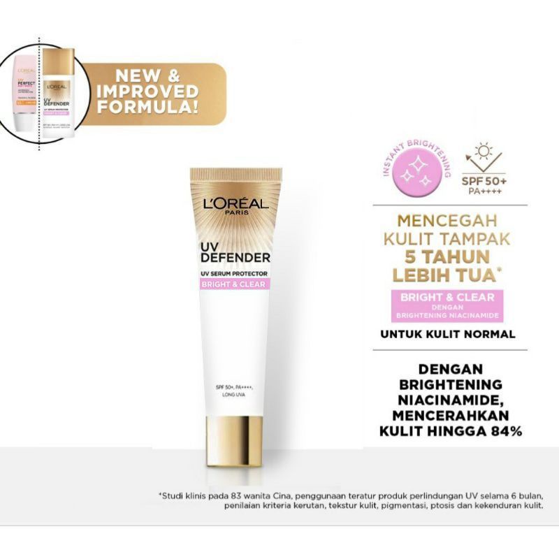 LOREAL NEW UV DEFENDER SPF50+ BRIGHT&amp;CLEAR 15ML