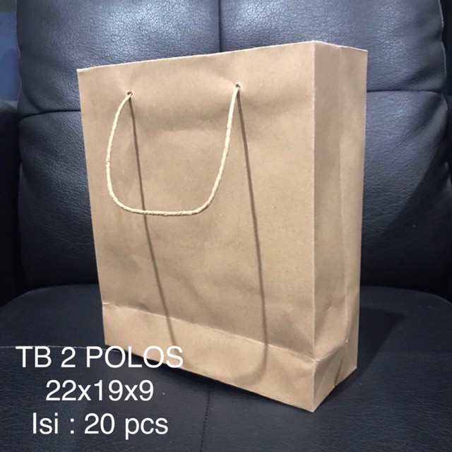 

Tas Kertas/Paper Bag/Goodie Bag Kraft TB 2 Polos & Batik isi 20pcs