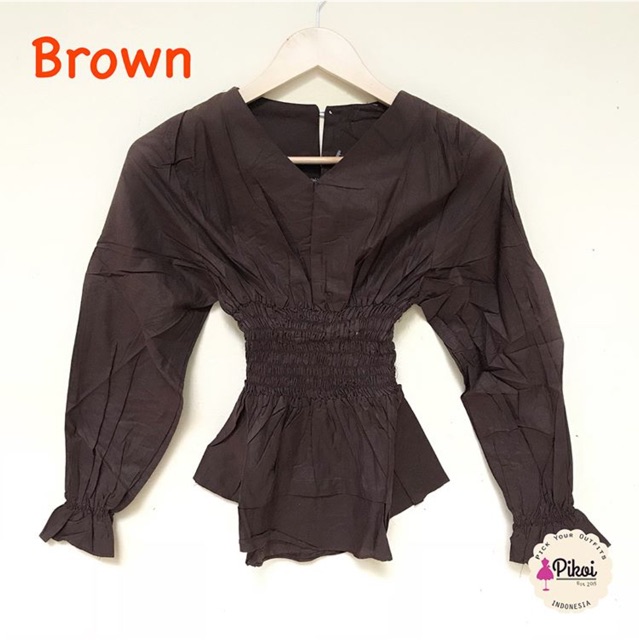 Blouse katun wanita / blouse hitam wanita / blouse kantor wanita murah / blouse cewek lucu / 1324