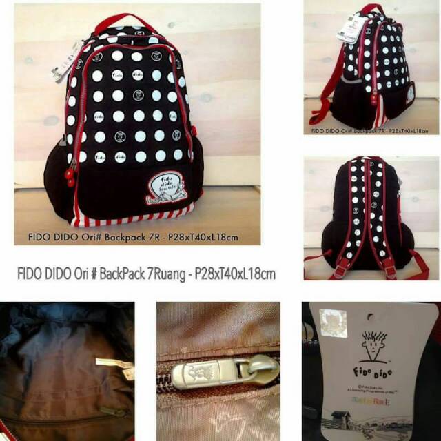Fido dido ori Backpack 7ruang