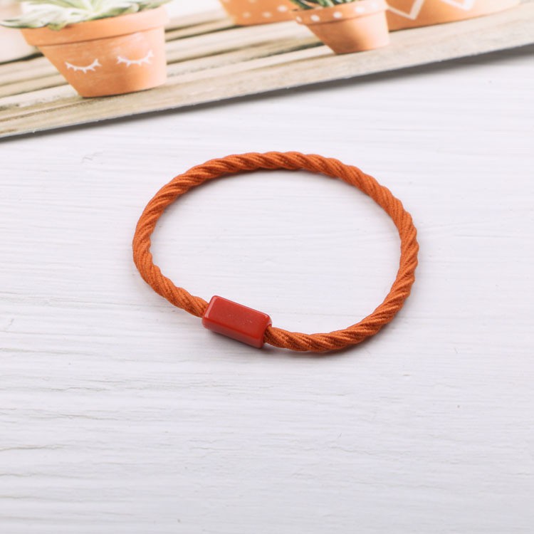 UNIK - F881 (1 PCS) Ikat Rambut Fashion Warna Warni / Karet Rambut Mini / Kuncir Rambut Fashion-Orange