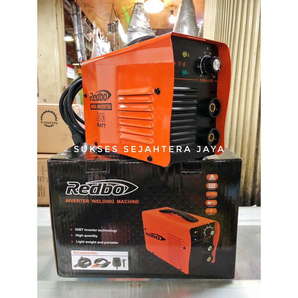 Mesin Las Redbo MMA-120 120A Inverter Listrik Portable