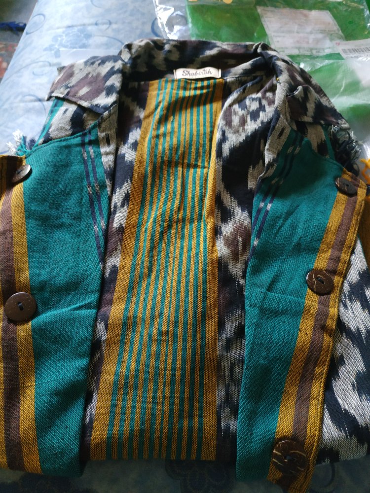 Termurah - Sasmita Long Outer / Tenun Troso Jepara Handmade/blazer Batik Solo/cardi Tenun Ori