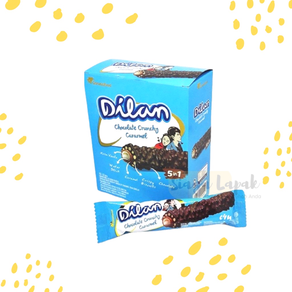 Dilan Chocolate Crunchy Caramel - 24g x 12pcs Garudafood