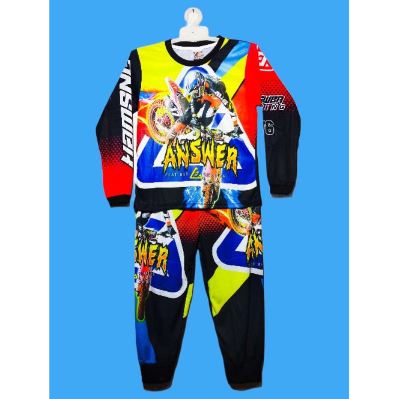 SETELAN BAJU MOTOR CROSS , SETELAN BAJU ANAK MOTOR BALAP, SETELAN BAJU ANAK LAKI LENGAN PANJANG