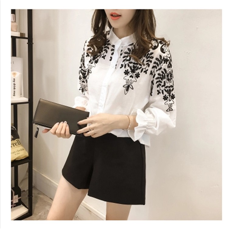 Zanzea Baru Kasual Kemeja Wanita Kain Sutera Tipis Longgar Zanzea Baru Kasual Kemeja Wanita Kain Sutera Tipis Longgar