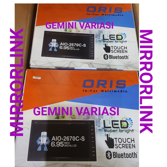 HEADUNIT DOUBLE DIN TV MOBIL IW B-51 ORIS AIO-2670C-S MIRRORLINK