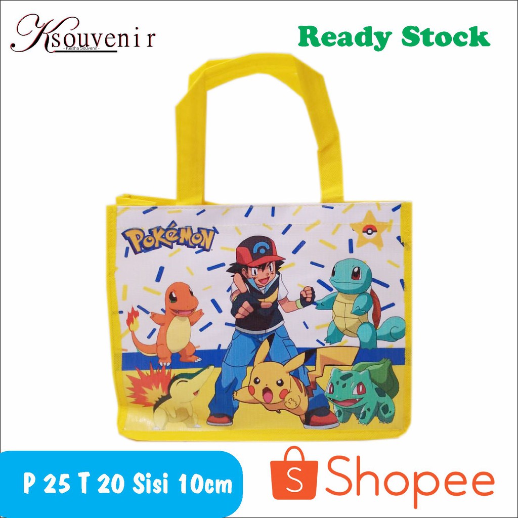 terlaris goodie bag tas ulang tahun tas souvenir pokemon | Shopee Indonesia